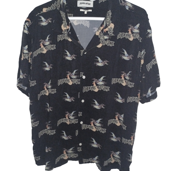 Fucking Awesome "Bird Bag Club 100% Viscose Rayon" button up - Picture 13 of 14